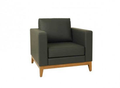 Dark green single-seater designer chair, relax one-seater office recliner.